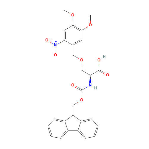 N-Fmoc DMNB-L-serine (CAS: 628280-43-3) - Chemical Structure and Molecular Formula 