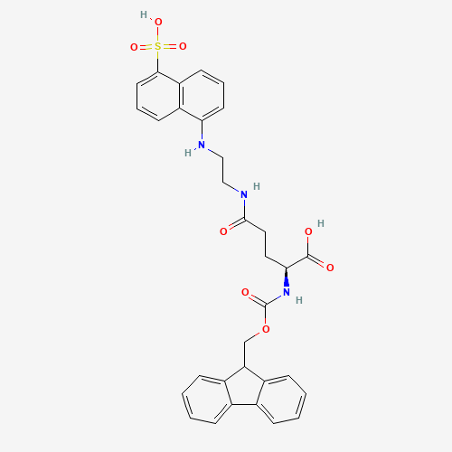 Fmoc-g-[b-(5-naphthyl Sulfonic Acid)-ethylenediamine]-L-glutamic Acid (CAS: 193475-66-0) - Chemical Structure and Molecular Formula 