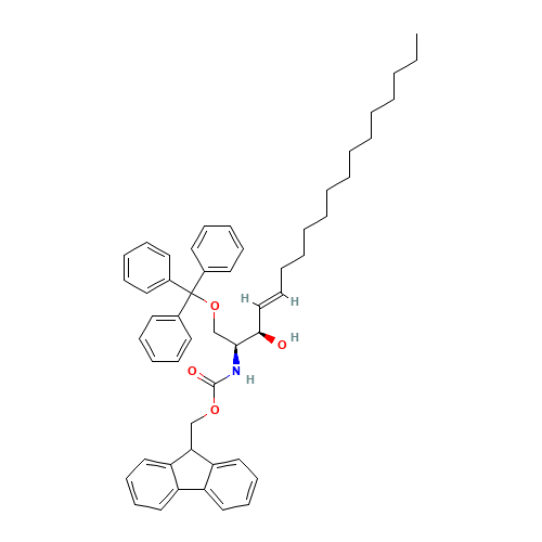 Fmoc-1-triphenylmethyl-4-octadecen-1,3-diol (CAS: 676485-56-6) - Chemical Structure and Molecular Formula 