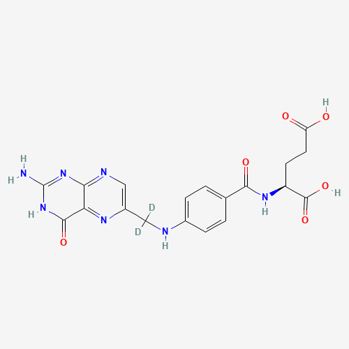Folic Acid-d2 (CAS: 69022-87-3) - Chemical Structure and Molecular Formula 