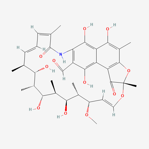 3-Formyl-25-desacetyl Rifamycin (CAS: 16783-97-4) - Chemical Structure and Molecular Formula 