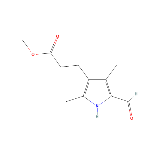 5-Formyl-2,4-dimethylpyrrole-3-propionic Acid Methyl Ester (CAS: 18818-25-2) - Chemical Structure and Molecular Formula 