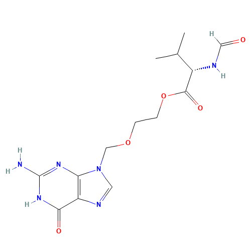 N-Formyl Valacyclovir (CAS: 847670-62-6) - Chemical Structure and Molecular Formula 