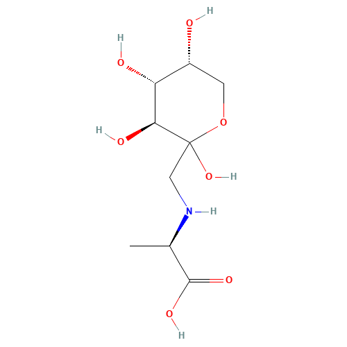 Fructose-alanine (mixture of diastereomers) (CAS: 16124-24-6) - Chemical Structure and Molecular Formula 