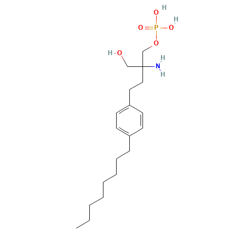 rac FTY720 Phosphate (CAS: 402615-91-2) - Chemical Structure and Molecular Formula 