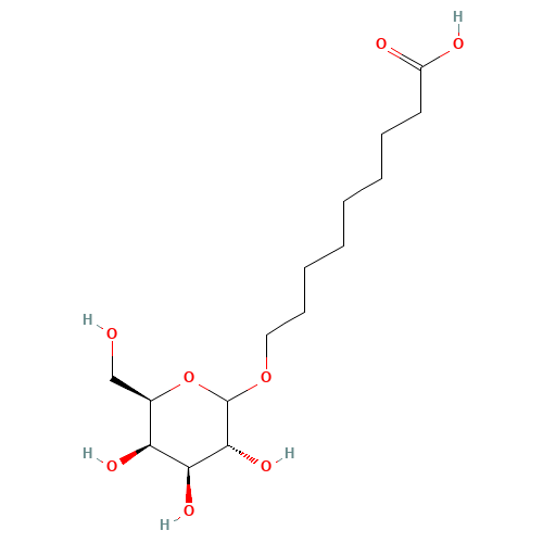 9-(b-D-Galactopyranosyloxy)nonanoic Acid (CAS: 83345-63-5) - Chemical Structure and Molecular Formula 