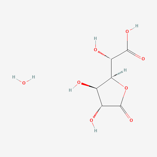 D-Glucaro-1,4-lactone Monohydrate (CAS: 61278-30-6) - Chemical Structure and Molecular Formula 