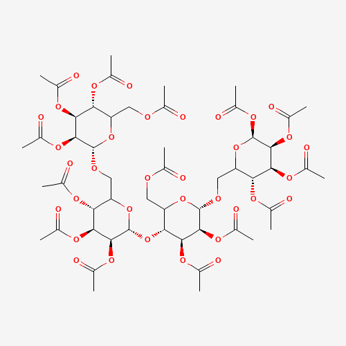 6-a-D-Glucopyranosylmaltotriose Tetradecaacetate (CAS: 852311-55-8) - Chemical Structure and Molecular Formula 