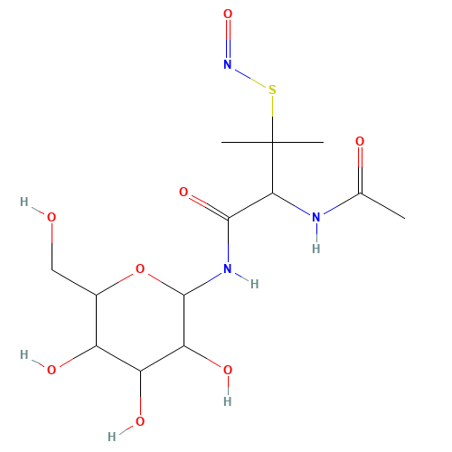 N-(b-D-Glucopyranosyl)-S-nitroso-N-acetyl-D,L-penicillamine (CAS: 188849-81-2) - Related Chemical Product