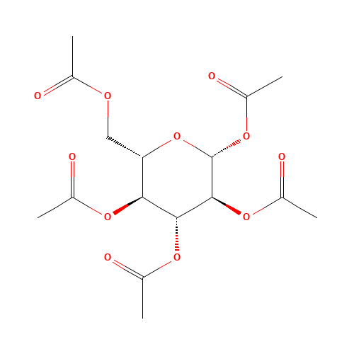 b-L-Glucose Pentaacetate (CAS: 66966-07-2) - Chemical Structure and Molecular Formula 