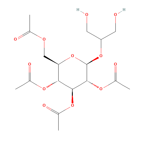 b-Glucosylglycerol 2,3,4,6-Tetraacetate (CAS: 157024-67-4) - Chemical Structure and Molecular Formula 
