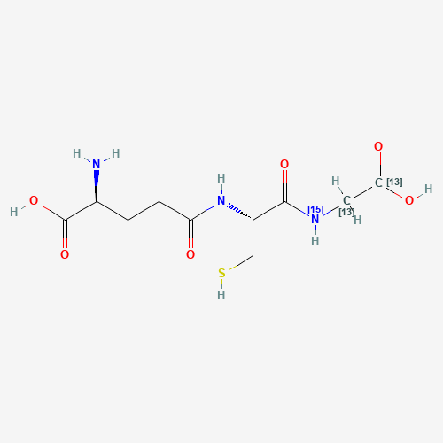 Glutathione-glycine-13C2,15N1 (CAS: 815610-65-2) - Chemical Structure and Molecular Formula 