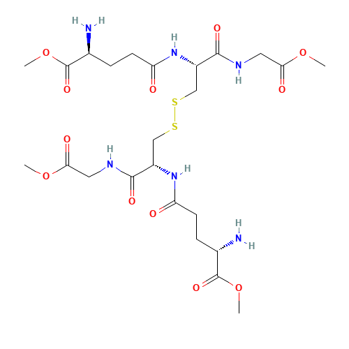 Glutathione Dimethyl Ester Disulfide Dihydrochloride (CAS: 146963-33-9) - Chemical Structure and Molecular Formula 