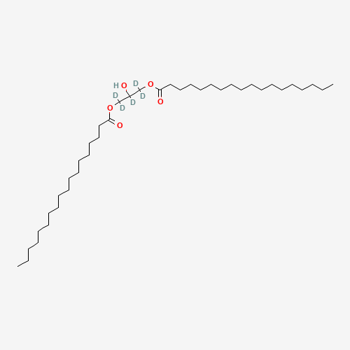 Glyceryl 1,3-Distearate-d5 (CAS: 1246523-69-2) - Chemical Structure and Molecular Formula 