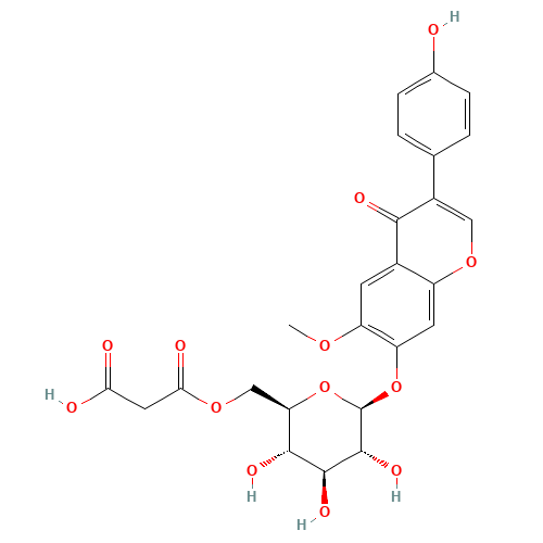 Glycitin 6''-O-Malonate (CAS: 137705-39-6) - Chemical Structure and Molecular Formula 