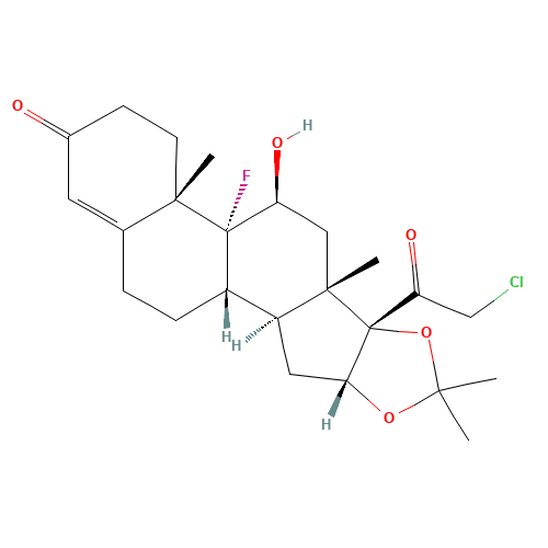 Halcinonide (CAS: 3093-35-4) - Chemical Structure and Molecular Formula 