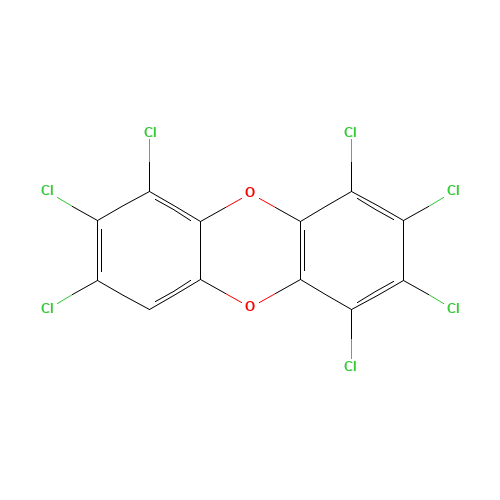 Heptachlorodibenzo-p-dioxin (CAS: 35822-46-9) - Chemical Structure and Molecular Formula 