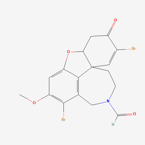 rac-(4aa)-4a,5,9,10,11,12-Hexahydro-1,5-dibromo-11-formyl-3-methoxy-6H-benzofuro[3a,3,2-e,f][2]benzazepin-6-one (CAS: 1076198-20-3) - Related Chemical Product