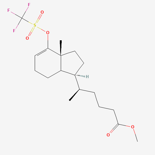 2,3,3a,6,7,7a-Hexahydro-5',7a-dimethyl-4-hydroxy-indene-(1R)-1'-pentanoic Acid Methyl Ester 4-O-Trifluoromethanesulfonate (CAS: 145372-34-5) - Related Chemical Product