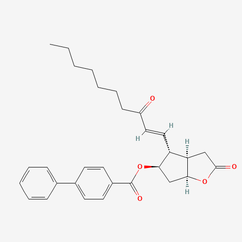 (3aR,4R,5R,6aS)-hexahydro-5-hydroxy-4-(3-oxo-1-decenyl)-2H-cyclopenta[b]furan-2-one 5-(4-Phenylbenzoate) (CAS: 39865-76-4) - Related Chemical Product