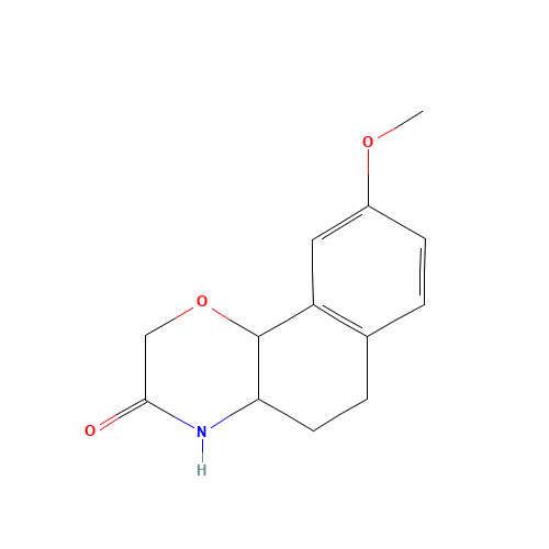 (+)-3,4,4a,5,6,10b-Hexahydro-9-methoxy-2H-naphtho[1,2-b][1,4]oxazin-3-one (CAS: 153153-60-7) - Chemical Structure and Molecular Formula 