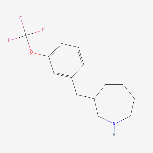 Hexahydro-3-[[3-(trifluoromethoxy)phenyl]methyl]-1H-azepine (CAS: 1158747-82-0) - Chemical Structure and Molecular Formula 