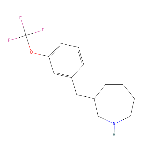 Hexahydro-3-[[3-(trifluoromethoxy)phenyl]methyl]-1H-azepine (CAS: 1158747-82-0) - Chemical Structure and Molecular Formula 