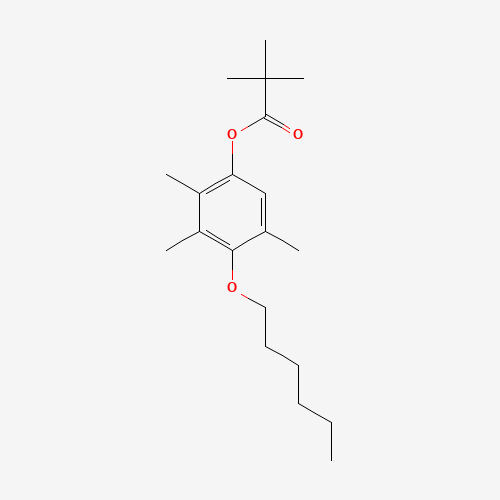 1-O-Hexyl-4-pivaloyl-2,3,5-trimethylhydroquinone (CAS: 153474-18-1) - Chemical Structure and Molecular Formula 