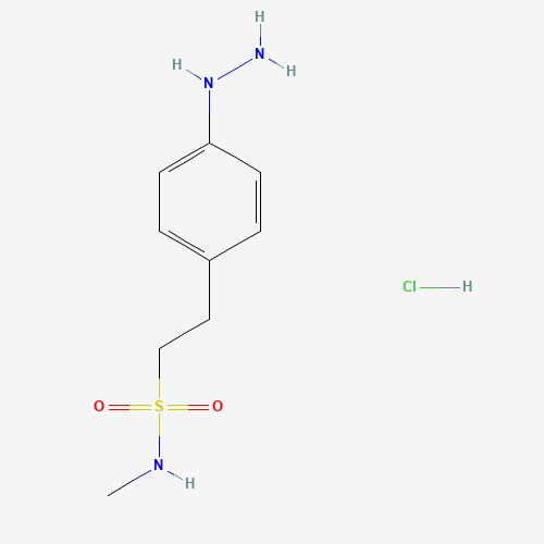 4-Hydrazinyl-N-methylbenzeneethanesulfonamide Hydrochloride (CAS: 42381-27-1) - Chemical Structure and Molecular Formula 