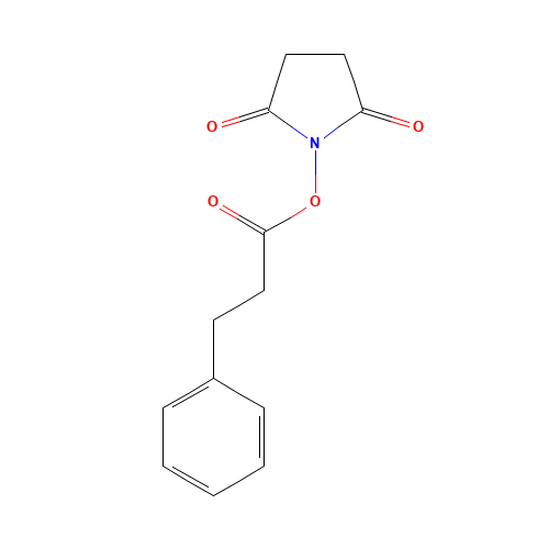 Hydrocinnamic Acid N-Hydroxysuccinimide Ester (CAS: 109318-10-7) - Chemical Structure and Molecular Formula 
