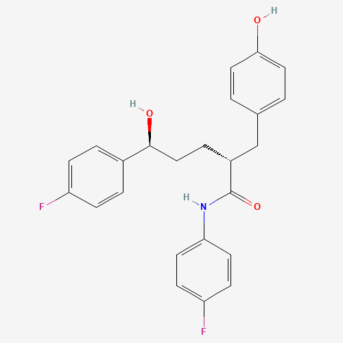 2-(4-Hydroxybenzyl)-N,5-bis-(4-fluorophenyl)-5-hydroxypentanamide (CAS: 1197811-72-5) - Chemical Structure and Molecular Formula 