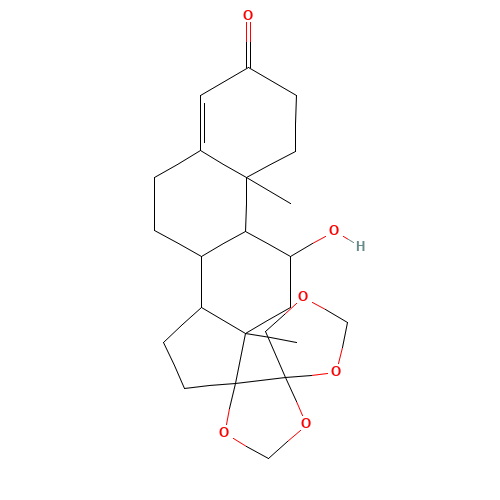 11b-Hydroxy-17,20:20,21-bis(methylenedioxy)pregn-4-en-3-one (CAS: 807-05-6) - Related Chemical Product