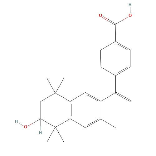 6-Hydroxy Bexarotene (CAS: 368451-07-4) - Chemical Structure and Molecular Formula 