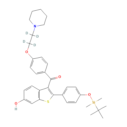 6-Hydroxy-4'-tert-butyldimethylsylyl Raloxifene-d4 (CAS: 1189422-34-1) - Related Chemical Product