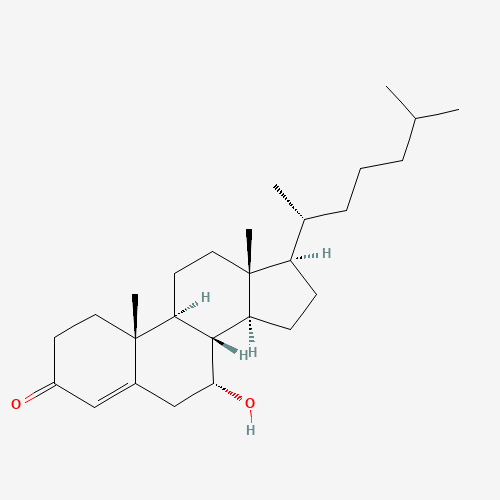 7a-Hydroxy-4-cholesten-3-one (CAS: 3862-25-7) - Chemical Structure and Molecular Formula 