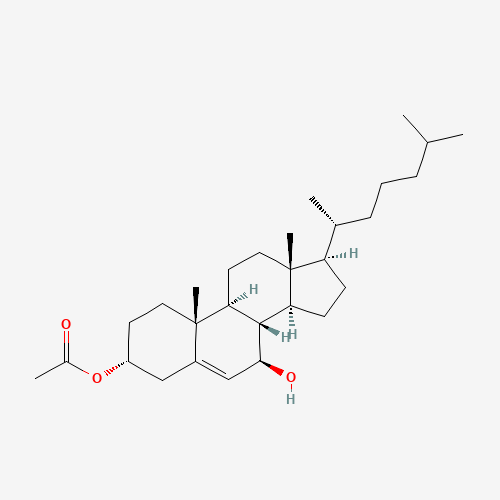7b-Hydroxy Cholesterol 3b-Acetate (CAS: 17974-77-5) - Chemical Structure and Molecular Formula 
