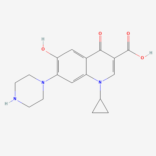 6-Hydroxy-6-defluoro Ciprofloxacin (CAS: 226903-07-7) - Chemical Structure and Molecular Formula 