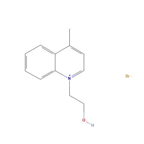 1-(2-Hydroxyethyl)lepidinium Bromide (CAS: 26468-13-3) - Chemical Structure and Molecular Formula 