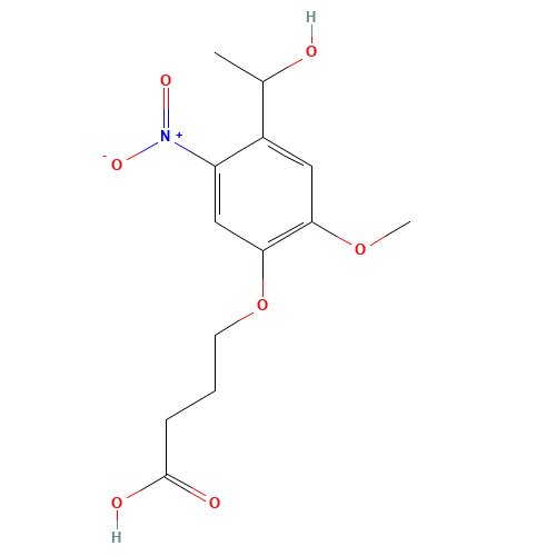 4-[4-(1-Hydroxyethyl)-2-methoxy-5-nitrophenoxy]butanoic Acid (CAS: 175281-76-2) - Related Chemical Product