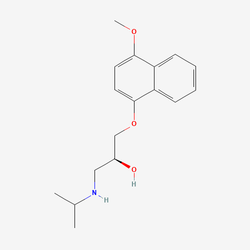 (S)-4-Hydroxy 4'-Methoxy Propranolol (CAS: 437999-45-6) - Chemical Structure and Molecular Formula 