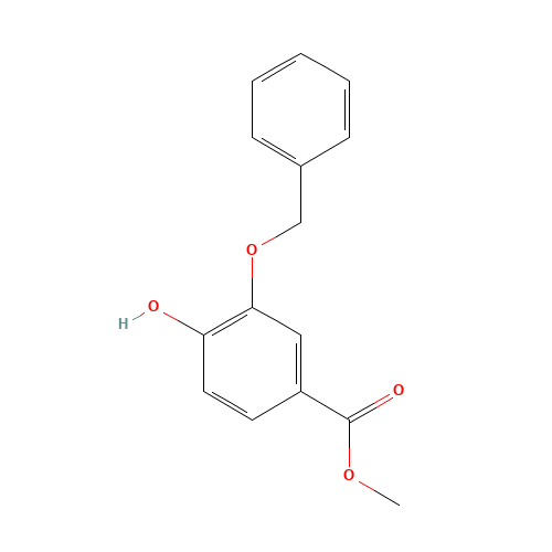 4-Hydroxy-3-(benzyloxy)-benzoic Acid Methyl Ester (CAS: 1037072-57-3) - Chemical Structure and Molecular Formula 