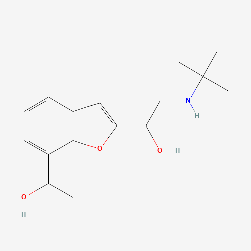 1'-Hydroxy Bufuralol (Mixture of Diastereomers) (CAS: 57704-16-2) - Chemical Structure and Molecular Formula 