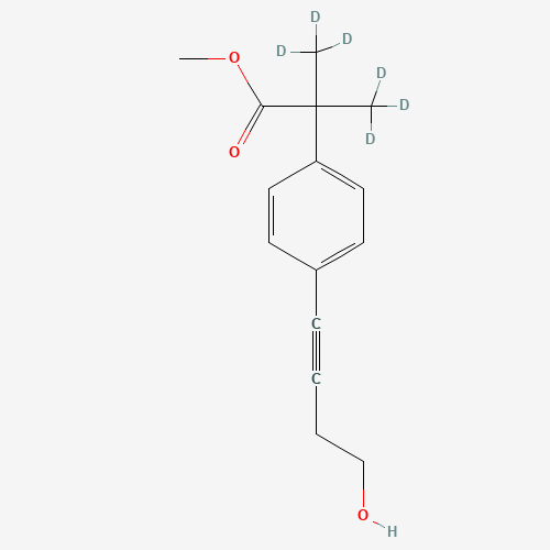 4-(4-Hydroxy-1-butynl)-a,a-di-(methyl-D3)-benzeneacetic Acid Methyl Ester (CAS: 1020719-49-6) - Related Chemical Product