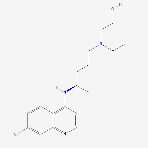 (R)-(-)-Hydroxy Chloroquine Diphosphate (CAS: 158749-75-8) - Chemical Structure and Molecular Formula 