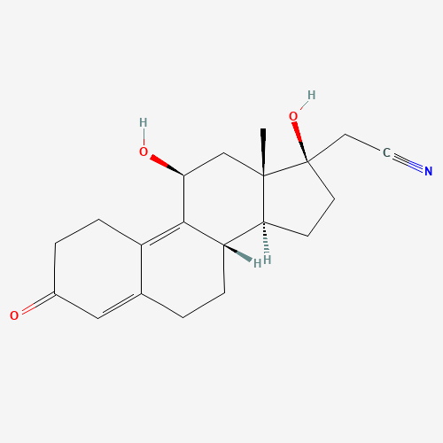 11b-Hydroxy Dienogest (CAS: 86153-39-1) - Chemical Structure and Molecular Formula 