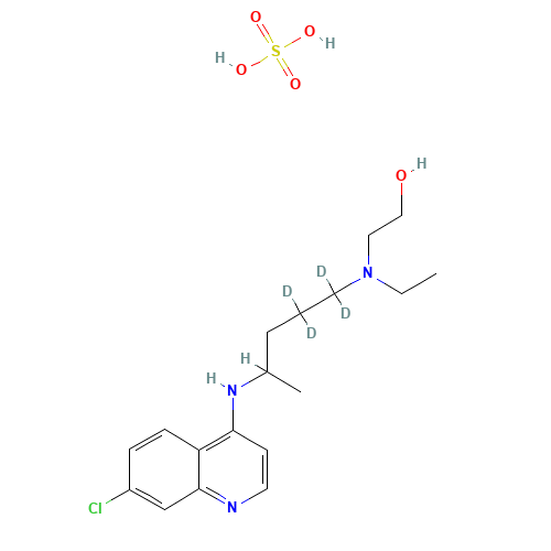 Hydroxychloroquine-d4 Sulfate (CAS: 1216432-56-2) - Chemical Structure and Molecular Formula 