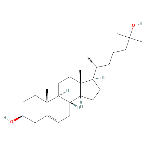 25-Hydroxy Cholesterol (CAS: 2140-46-7) - Chemical Structure and Molecular Formula 