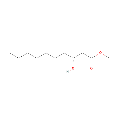 R-(3)-Hydroxydecanoic Acid Methyl Ester (CAS: 56618-58-7) - Chemical Structure and Molecular Formula 