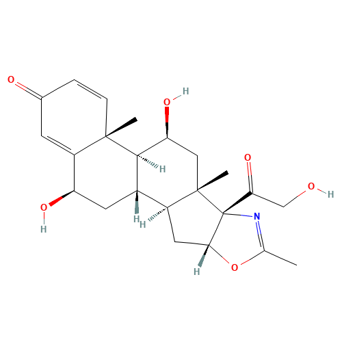 6b-Hydroxy-21-desacetyl Deflazacort (CAS: 72099-45-7) - Chemical Structure and Molecular Formula 