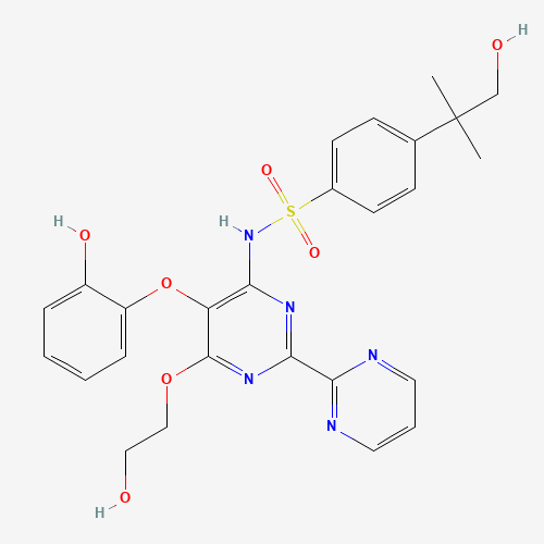 Hydroxy Desmethyl Bosentan (CAS: 253688-62-9) - Chemical Structure and Molecular Formula 